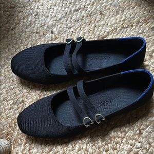 Rothy's Black Flats Sleek Minimalist Design